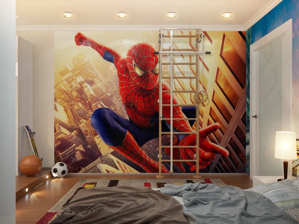 spiderman-down-lit-boys-room-with-ladder.jpeg