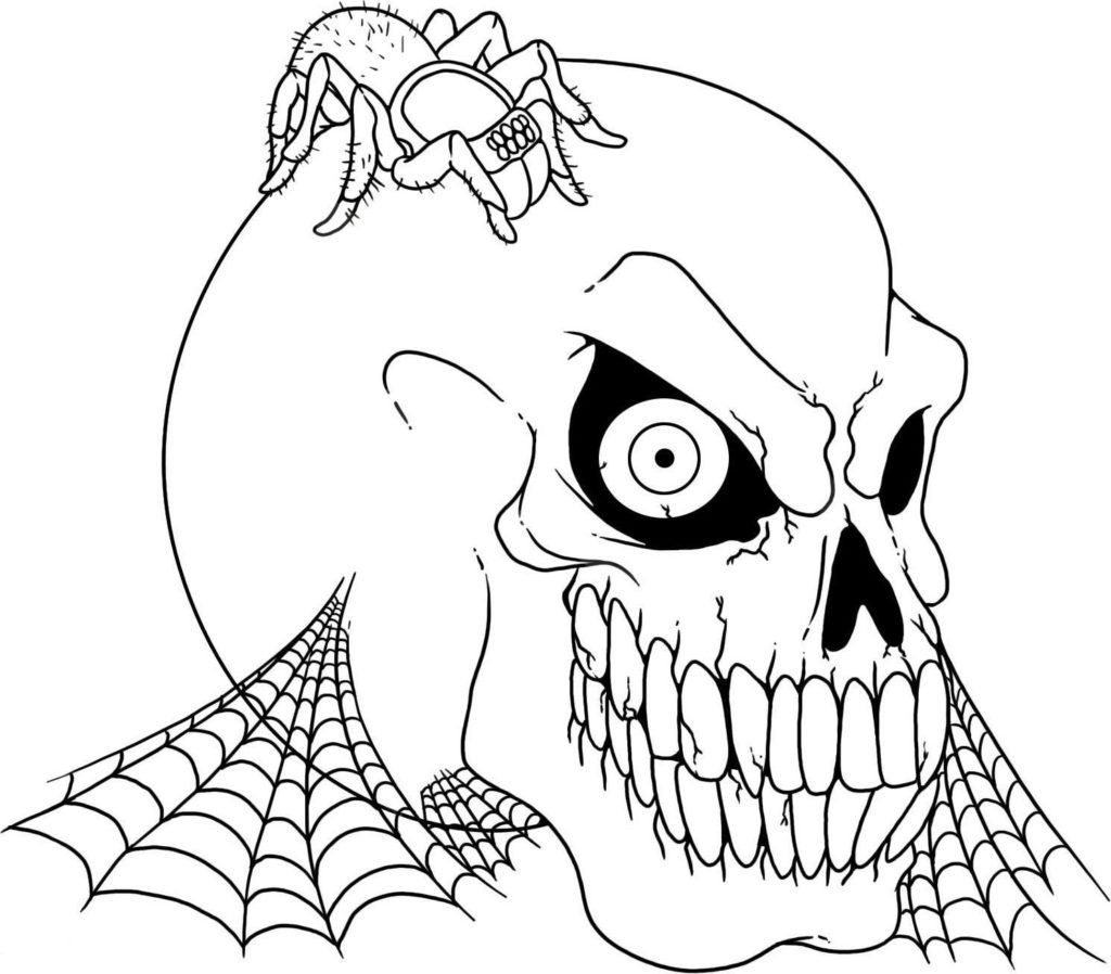 Skull-with-Spider-Scary-Coloring-Pages.jpg